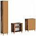 Set di armadietti da bagno in 3 pezzi ALKMAAR Legno antico - Foto miniatura 5