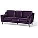 Divano A 3 Posti In Tessuto Viola Lokka - Foto miniatura 4