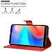 Custodia Compatibile Con Cubot J3 Pro In Rosso Carminio - Coperchio Protettiva Con Chiusura Magnetica, Funzione Stand E Tasca Per Le Carte - Foto miniatura 3