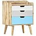Comodino 47x35x63 Cm In Legno Massello Di Mango - Foto miniatura 1