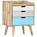 Comodino 47x35x63 Cm In Legno Massello Di Mango - Foto miniatura 7