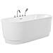 Vasca Da Bagno Freestanding Ovale Con Miscelatore Bianca 170 Cm Empresa - Foto miniatura 2