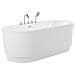 Vasca Da Bagno Freestanding Ovale Con Miscelatore Bianca 170 Cm Empresa - Foto miniatura 5