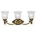 Applique A 3 Luci Da Bagno Sopra Lo Specchio Ottone Brunito Ip44, G9 - Foto miniatura 1