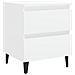 Comodino Bianco 40x35x50 cm in Legno Multistrato - Foto miniatura 2