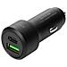Caricabatteria Da Auto Usb Deltaco, 1x Usb-c, Pd 18 W, 1x Usb-a, 18 W, 36 W, Metallo - Foto miniatura 1
