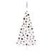 Set Albero Natale Artificiale a Metà LED Palline Bianco 180 cm - Foto miniatura 1