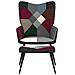 Poltrona Relax Con Poggiapiedi In Tessuto Patchwork - Foto miniatura 2