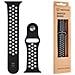 Cinturino 164 Originale Silicone Per Apple Watch 1-2-3-4-5-6-7-8-se 42 44 45mm Black White - Foto miniatura 1