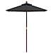 Ombrellone Da Giardino Con Palo In Legno Nero 196x231 Cm - Foto miniatura 3