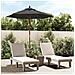 Ombrellone Da Giardino Con Palo In Legno Nero 196x231 Cm - Foto miniatura 1