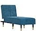 Chaise Longue In Velluto Blu - Foto miniatura 2