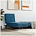 Chaise Longue In Velluto Blu - Foto miniatura 1
