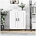 Credenza Bianca 69,5x34x90 Cm In Legno Multistrato - Foto miniatura 1