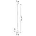 Lampada A Sospensione Taleja 1 Bianco [es111] Sl. 0987 - Moderno Lampade A Sospensione Bianco 120x14x14 Cm - Foto miniatura 4