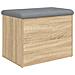 Panca Portaoggetti Rovere Sonoma 62x42x45 cm Legno Multistrato - Foto miniatura 2