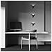 Applique Da Parete Moderno Trame Metallo Nero Luce Led Integrato 3w - Foto miniatura 2