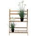 Fioriera Bambu Scaffale Espositore Pieghevole 3 Livelli Per Piante 70x40x97 Cm - Foto miniatura 2