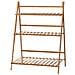 Fioriera Bambu Scaffale Espositore Pieghevole 3 Livelli Per Piante 70x40x97 Cm - Foto miniatura 3
