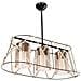 Lampada A Sospensione Gezegen Asz0986 3 Luci Metallo Nero E Corda - Foto miniatura 2