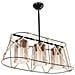 Lampada A Sospensione Gezegen Asz0986 3 Luci Metallo Nero E Corda - Foto miniatura 1