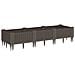 Fioriera Da Giardino Con Picchetti Marrone 125x40x28,5 Cm Pp - Foto miniatura 1