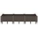 Fioriera Da Giardino Con Picchetti Marrone 125x40x28,5 Cm Pp - Foto miniatura 2