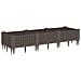 Fioriera Da Giardino Con Picchetti Marrone 125x40x28,5 Cm Pp - Foto miniatura 4