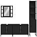 Set Mobili Da Bagno 4 Pz Nero In Legno Multistrato - Foto miniatura 5