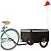 Rimorchio Da Bici Nero E Grigio 45 Kg In Ferro - Foto miniatura 3