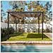 Gazebo Pergola 3x3 Mt Da Giardino Con Struttura Resistente In Acciaio E Telo Scorrevole In Poliestere Impermeabile Veranda - Foto miniatura 6