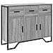 Credenza Grigio Sonoma 97x32,5x74,5 Cm In Legno Multistrato - Foto miniatura 2
