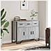 Credenza Grigio Sonoma 97x32,5x74,5 Cm In Legno Multistrato - Foto miniatura 3