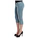 Jeans Corti Pantaloni Capri Blu - 42 - S - Foto miniatura 2