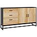 Credenza Moderna con 3 Cassetti e un Armadietto Cucina 2 Ante Soft-Close con Ripiano Regolabile - Foto miniatura 1