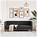Divano Chesterfield A 3 Posti Nero In Similpelle - Foto miniatura 3