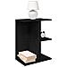 Comodino Rovere Nero 40,5x31x60 Cm In Legno Multistrato - Foto miniatura 1