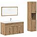 Set Mobili Da Bagno 3 Pz Rovere Artigianale Legno Multistrato - Foto miniatura 2