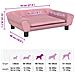Lettino per Cani Rosa 70x48x22 cm in Velluto - Foto miniatura 7