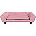 Lettino per Cani Rosa 70x48x22 cm in Velluto - Foto miniatura 3