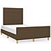 Giroletto Senza Materasso Marrone Scuro 80x200 Cm In Tessuto - Foto miniatura 2