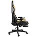 Lusso Casadino -  Sedia Da Gaming Girevole Con Poggiapiedi Oro In Pvc - Foto miniatura 3