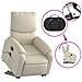 Poltrona Alzapersona Reclinabile Massaggio Crema Similpelle - Foto miniatura 5