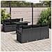 Set Divani Giardino  7 Pezzi con Cuscini Rattan Polikarbonato Nero, Divano Giardino  2 Posti con Spazio Stoccaggio & Cuscini Rattan Polikarbonato Nero - Foto miniatura 3