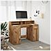 Scrivania con Luci LED Rovere 120x55x91 cm in Legno Multistrato - Foto miniatura 4