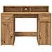 Scrivania con Luci LED Rovere 120x55x91 cm in Legno Multistrato - Foto miniatura 6