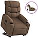 Poltrona Alzapersona Reclinabile Elettrica Marrone Tessuto - Foto miniatura 1