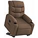 Poltrona Alzapersona Reclinabile Elettrica Marrone Tessuto - Foto miniatura 3