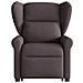 Poltrona Alzapersona Massaggio Elettrica Marrone Scuro Tessuto - Foto miniatura 4