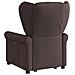 Poltrona Alzapersona Massaggio Elettrica Marrone Scuro Tessuto - Foto miniatura 6